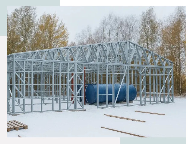 Металлические ангары в Юрге