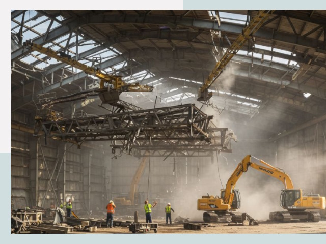 Демонтаж ангаров в Юрге от 642 руб. за м²